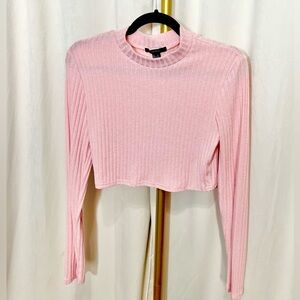 Crop Turtleneck Long Sleeve Top